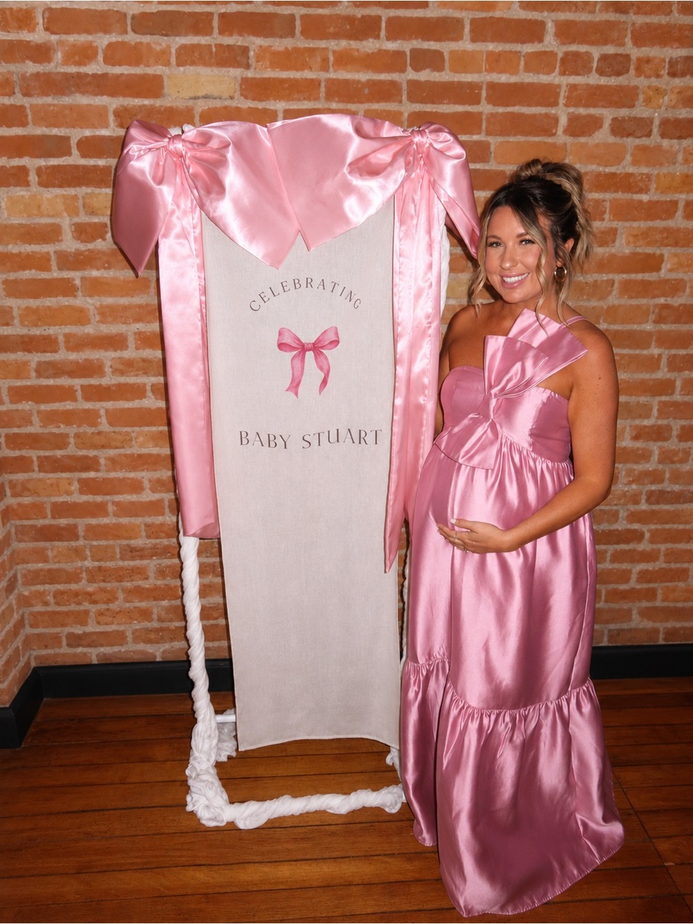 Pink One-Shoulder Bow Dress - Picture 3 of 3